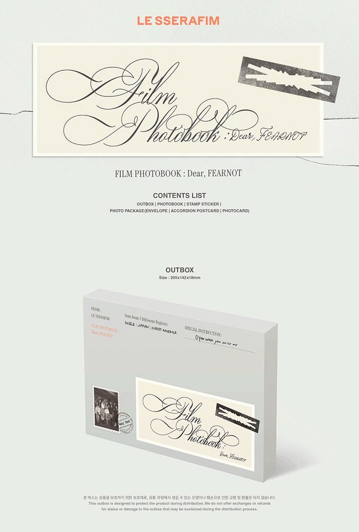 LE SSERAFIM - FILM PHOTOBOOK : DEAR, FEARNOT