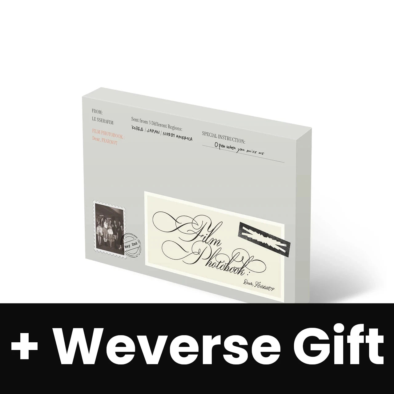 LE SSERAFIM - FILM PHOTOBOOK : DEAR, FEARNOT + Weverse Gift Nolae