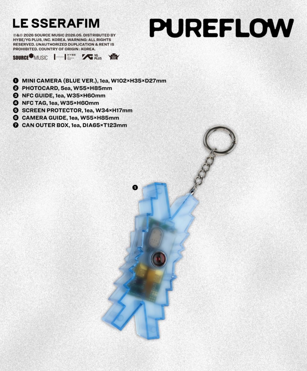 LE SSERAFIM - 'PUREFLOW' PT.1 (MINI CAMERA VER.)