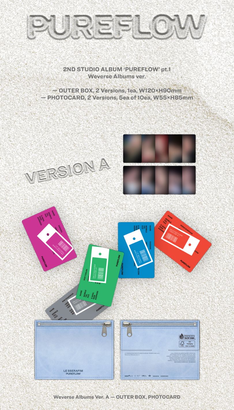 Le Sserafim PUREFLOW weverse ラキドロ 1回目 15 LE SSERAFIM - 'PUREFLOW' PT.1 (WEVERSE ALBUMS VER.)
