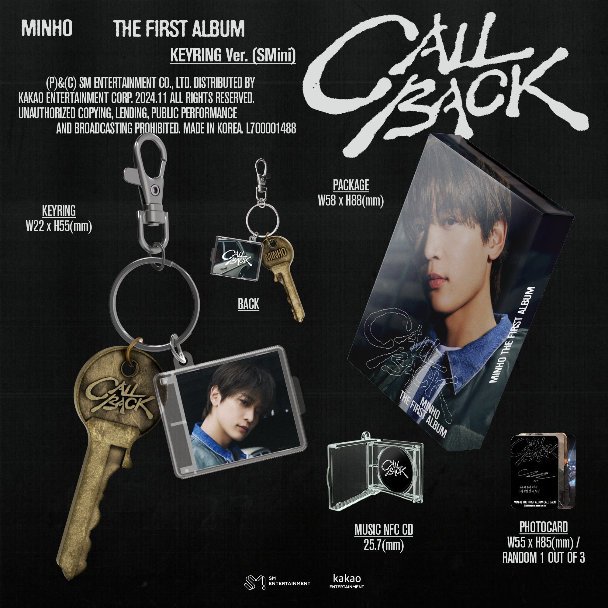 MINHO – CALL BACK (KEYRING VER.) (SMINI VER.) Nolae