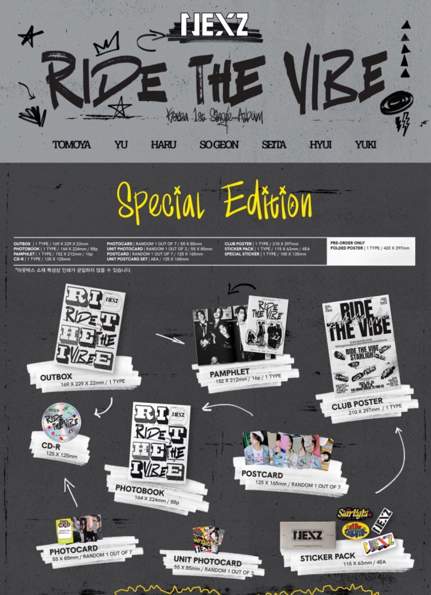 NEXZ - RIDE THE VIBE (KOREA 1ST SINGLE ALBUM) SPECIAL EDITION Nolae