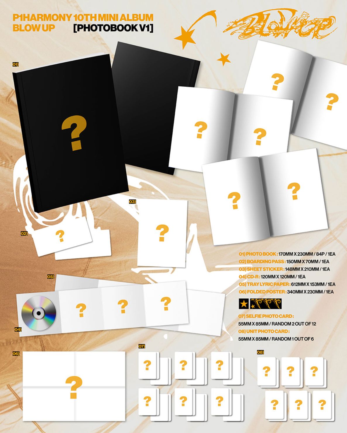 P1HARMONY - BLOW UP (PHOTOBOOK VER.) SET + Musicplant Gift Nolae