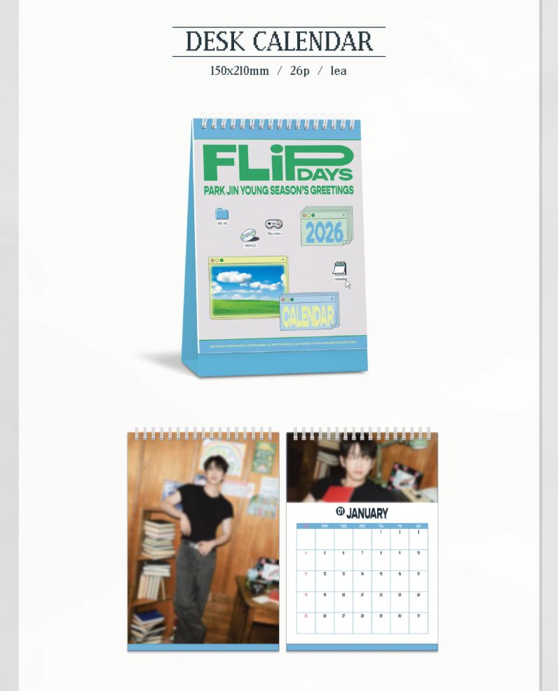 【新品未開封】GOT7 ジニョン2026 SEASON'S GREETINGS PARK JIN YOUNG (GOT7) - 2026 SEASON'S GREETINGS (FLIP DAYS) + Extra Ph