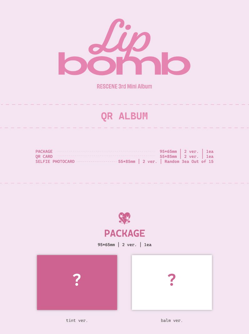 RESCENE - LIP BOMB (QR ALBUM) (PHOTOCARD VER.) Nolae