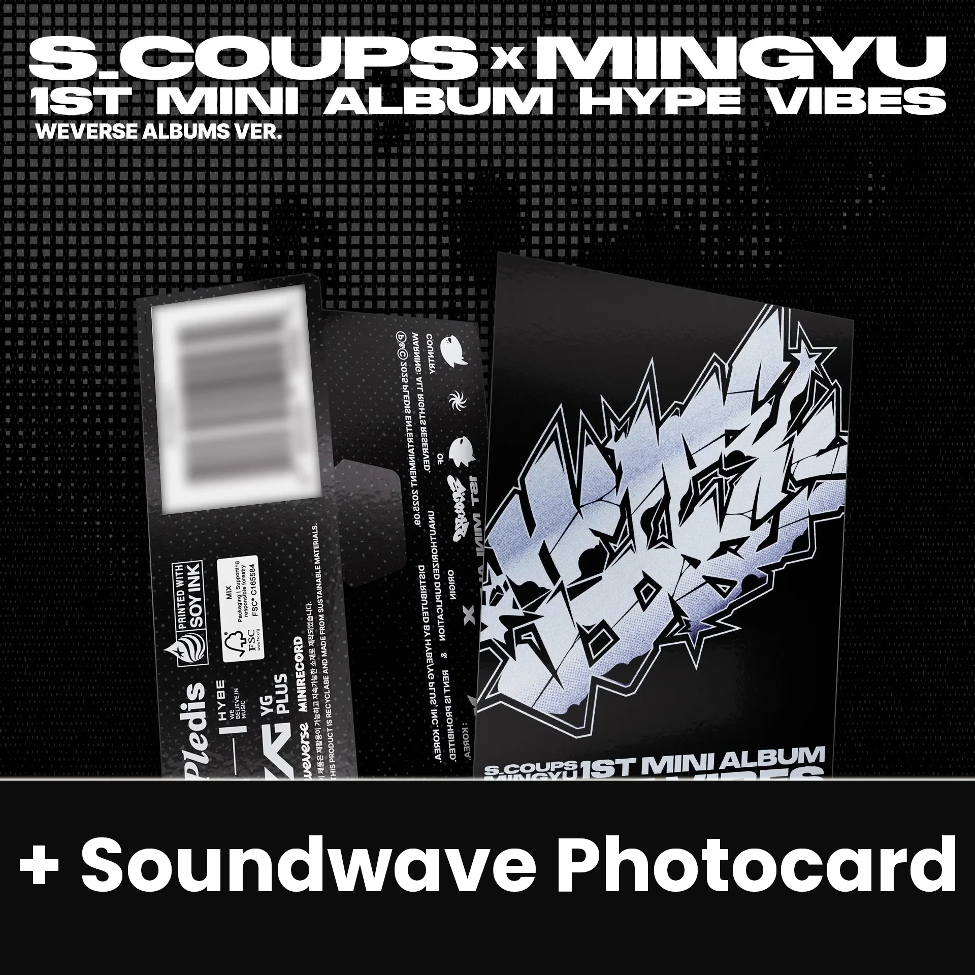 S.COUPS X MINGYU (SEVENTEEN) - HYPE VIBES (WEVERSE ALBUMS VER.) + Soundwave Photocard Nolae