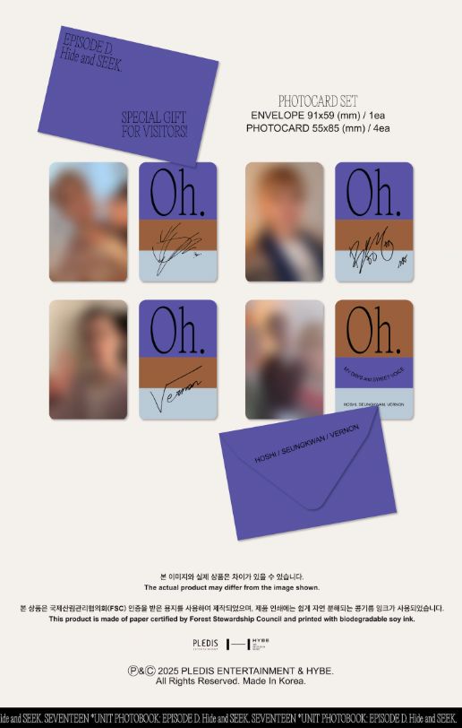 SEVENTEEN - UNIT PHOTOBOOK C & D + Weverse Gift Nolae