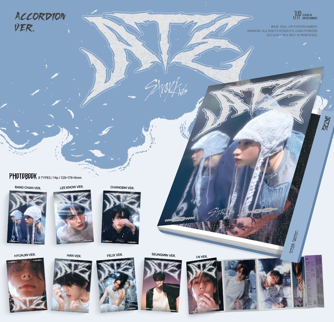 STRAY KIDS - ATE (9TH MINI ALBUM) ACCORDION VER. + Soundwave Photocard Nolae