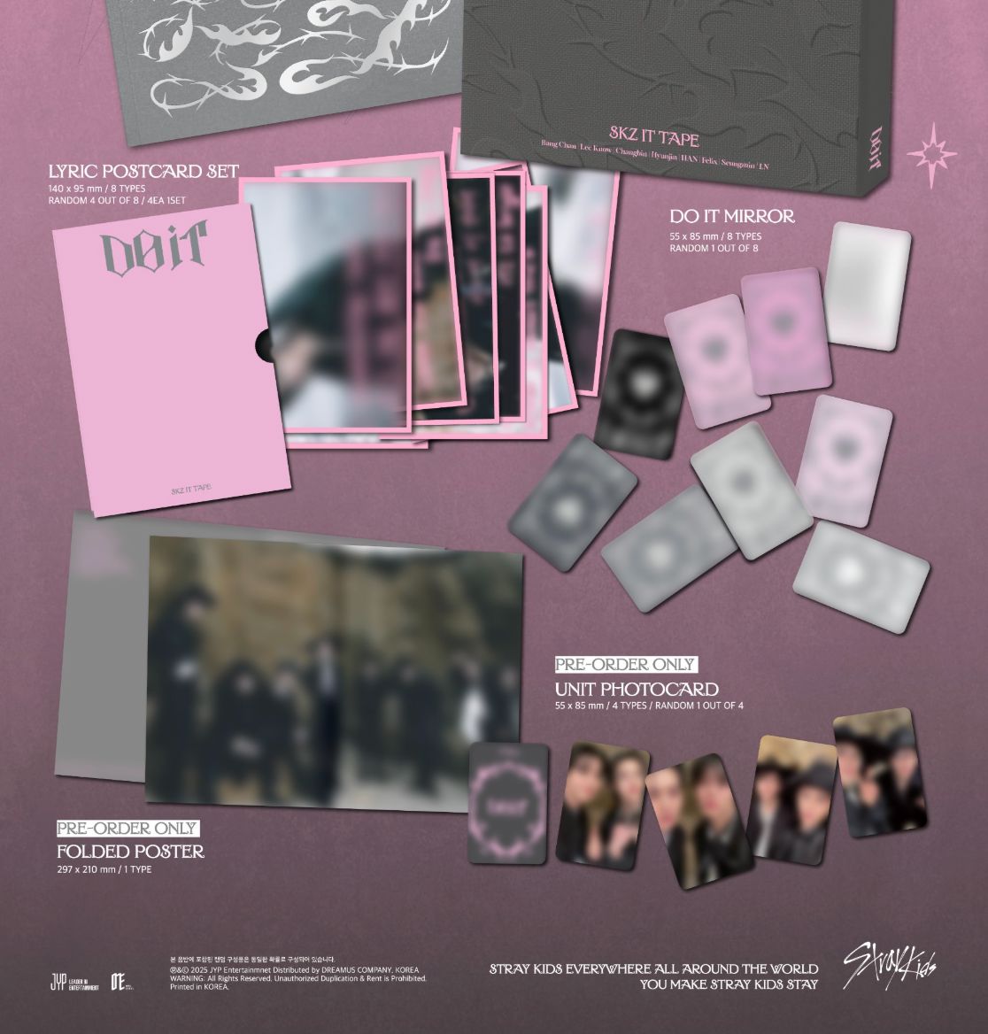 【新品・未使用】STRAY KIDS DO IT BDMフォトカード 8種セット Stray Kids SKZ IT TAPE 