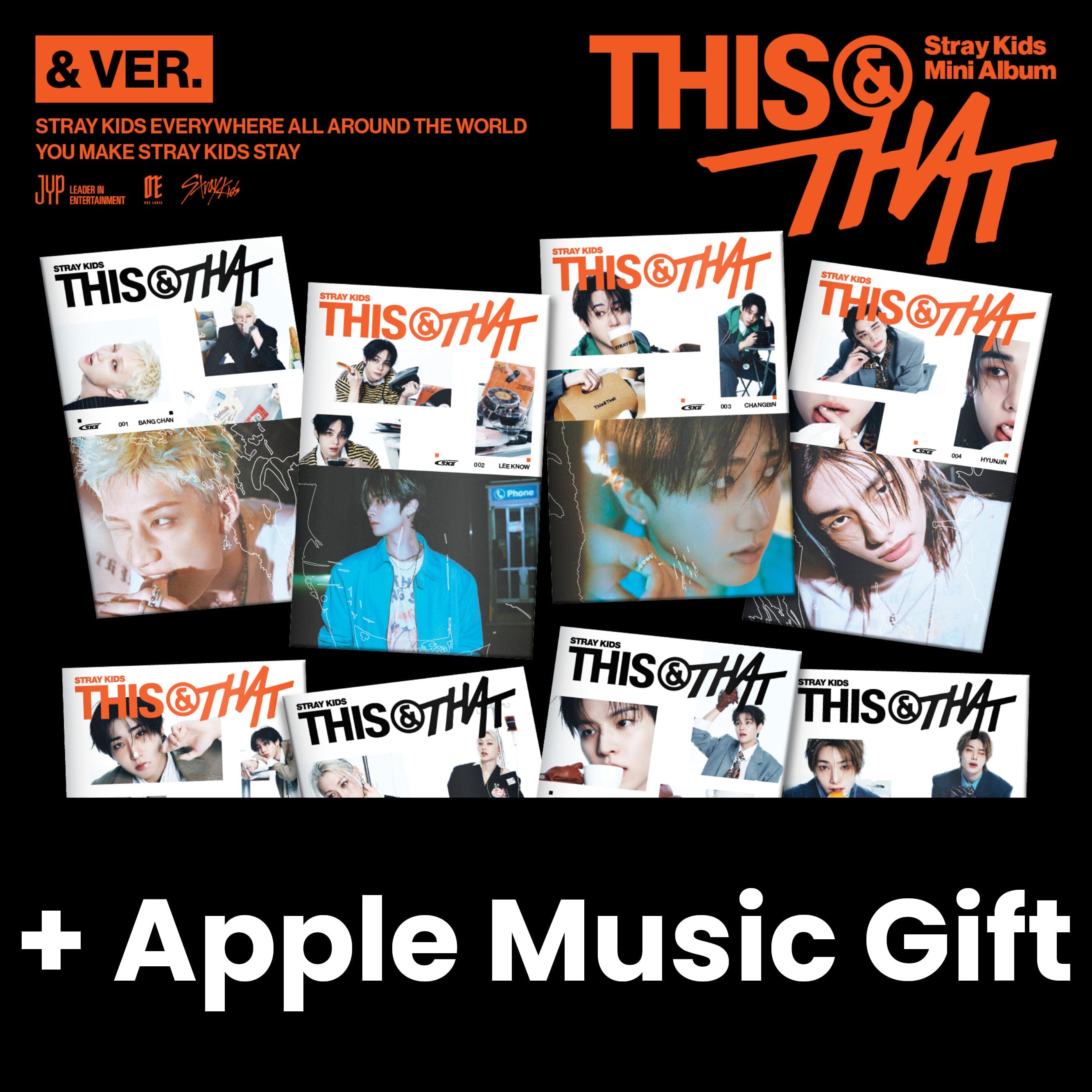 stray kids THIS&THAT Music plant 購入特典コンプ stray-kids-this-that-ver-apple