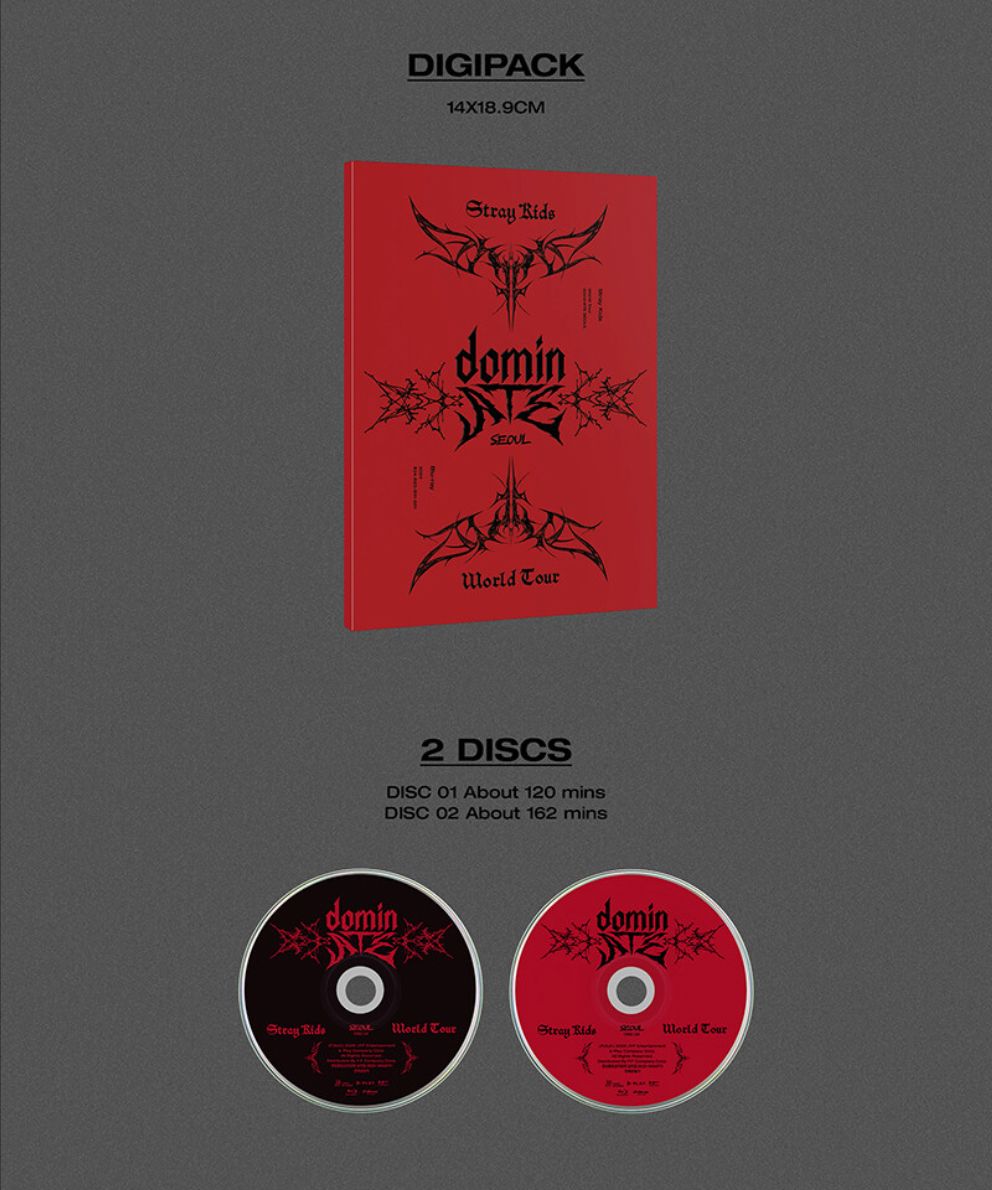 STRAY KIDS - WORLD TOUR 'DOMINATE SEOUL' (DVD & BLU-RAY) + FANS SHOP Postcard Set Nolae