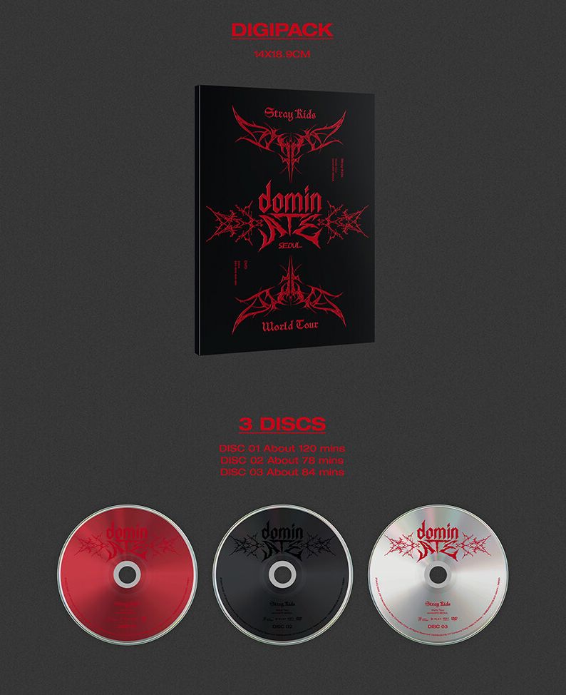 STRAY KIDS - WORLD TOUR 'DOMINATE SEOUL' (DVD & BLU-RAY) + FANS SHOP Postcard Set Nolae