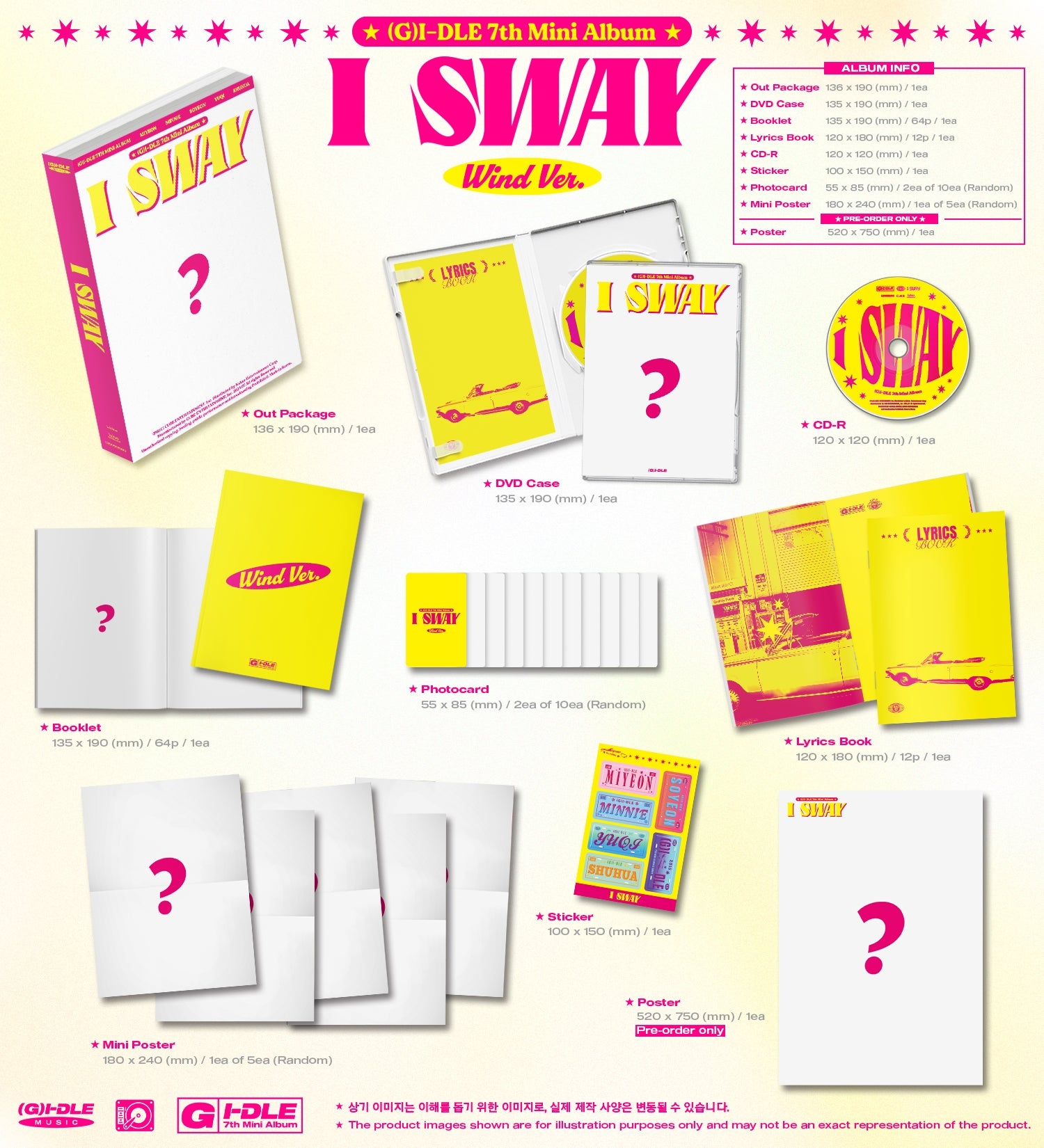 (G)I-DLE - I SWAY (7TH MINI ALBUM) SET + Weverse Gift