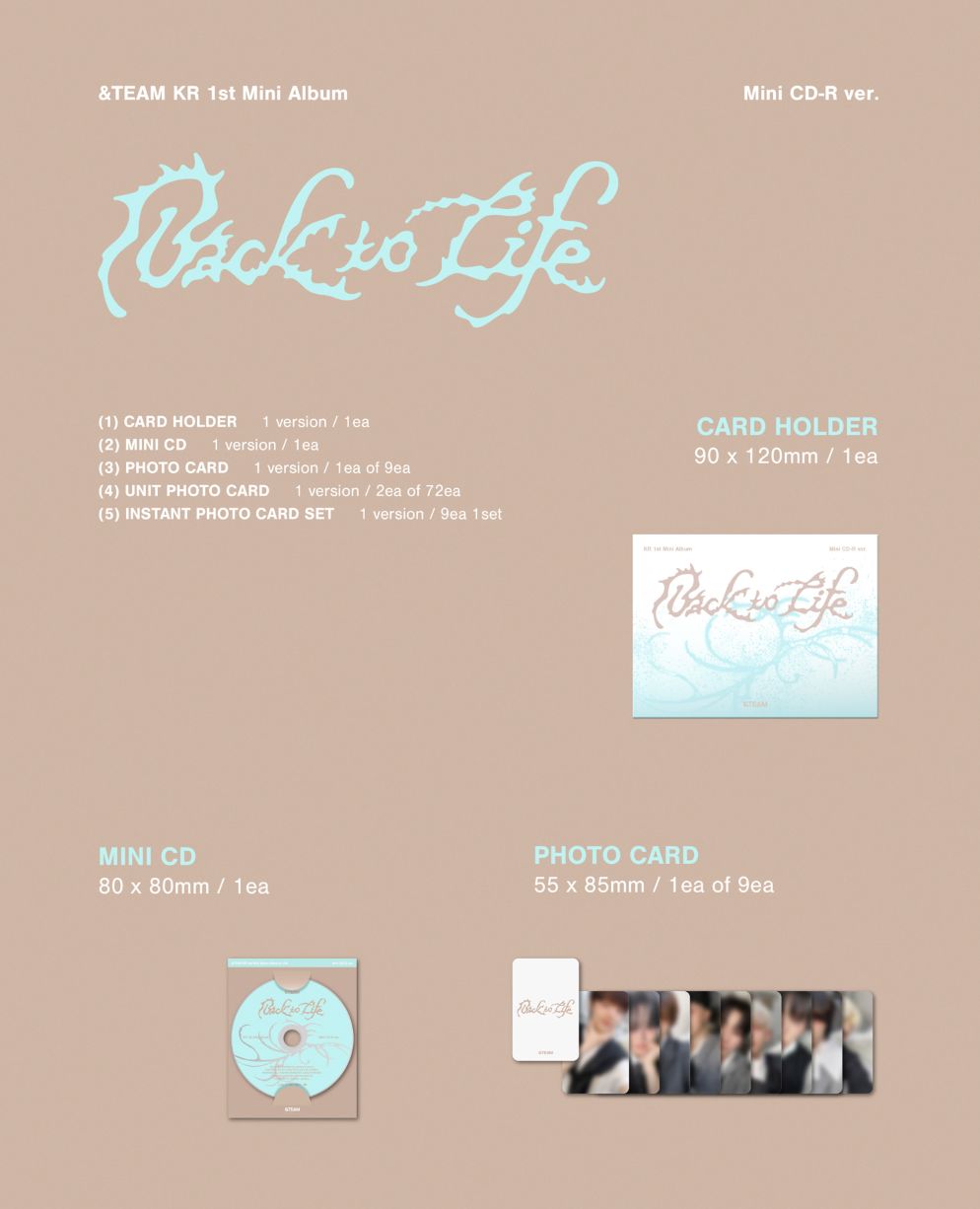 &TEAM - BACK TO LIFE (1ST KOREAN MINI ALBUM) (PHOTOCARD BOX) (MINI CD