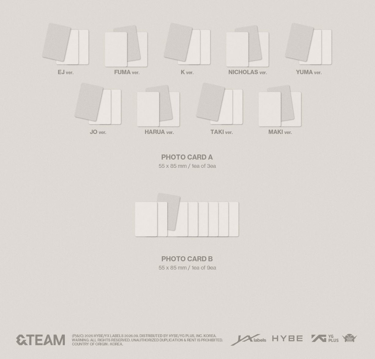 &TEAM - MARK ON ME (2ND KOREAN MINI ALBUM) (SOLO VER.) Nolae