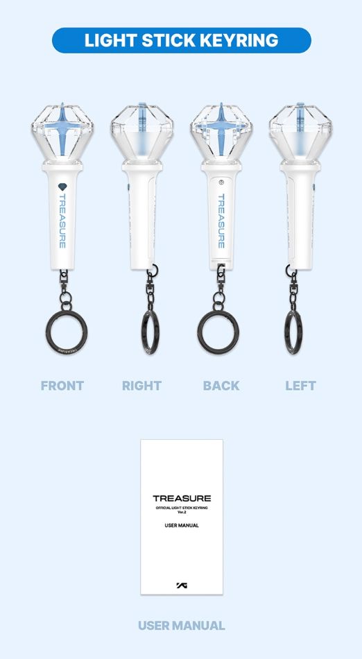 TREASURE - OFFICIAL LIGHT STICK KEYRING VER.2 Nolae