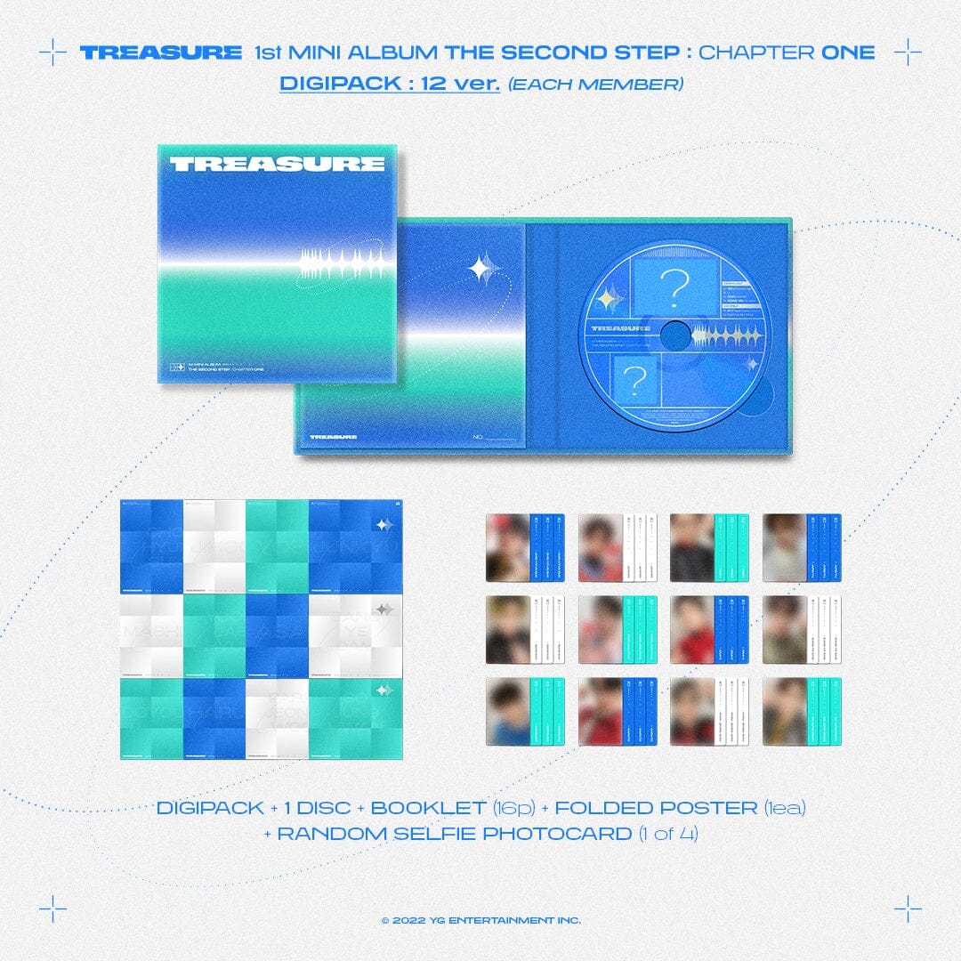 TREASURE - THE SECOND STEP : CHAPTER ONE (1st Mini Album DIGIPACK) Nolae