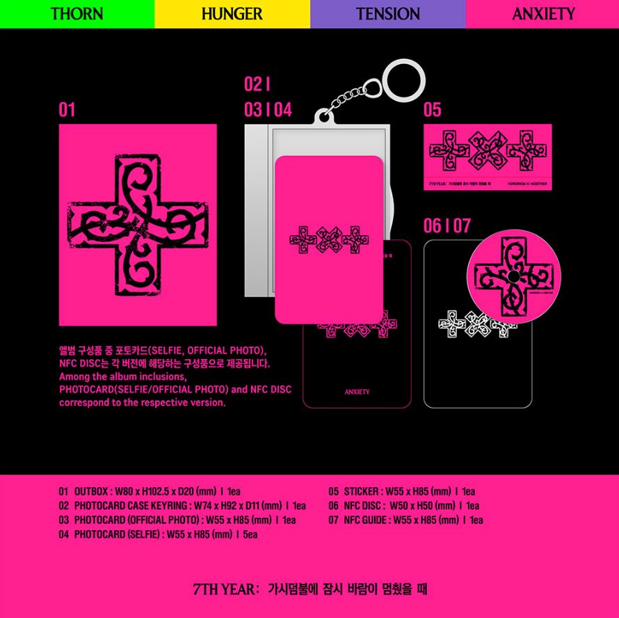 TXT - 7TH YEAR: WHEN THE WIND PAUSED AMONG THE THORNS (PHOTOCARD CASE VER.) + Weverse Gift Nolae