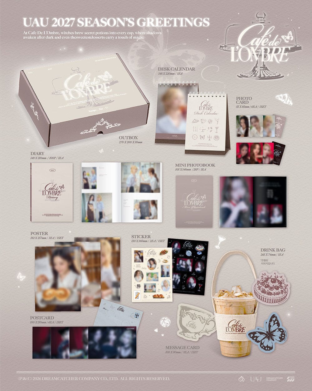 UAU (DREAMCATCHER) - 2027 SEASON'S GREETINGS (CAFE DE L'OMBRE_RECIPE . FOR . U) Nolae
