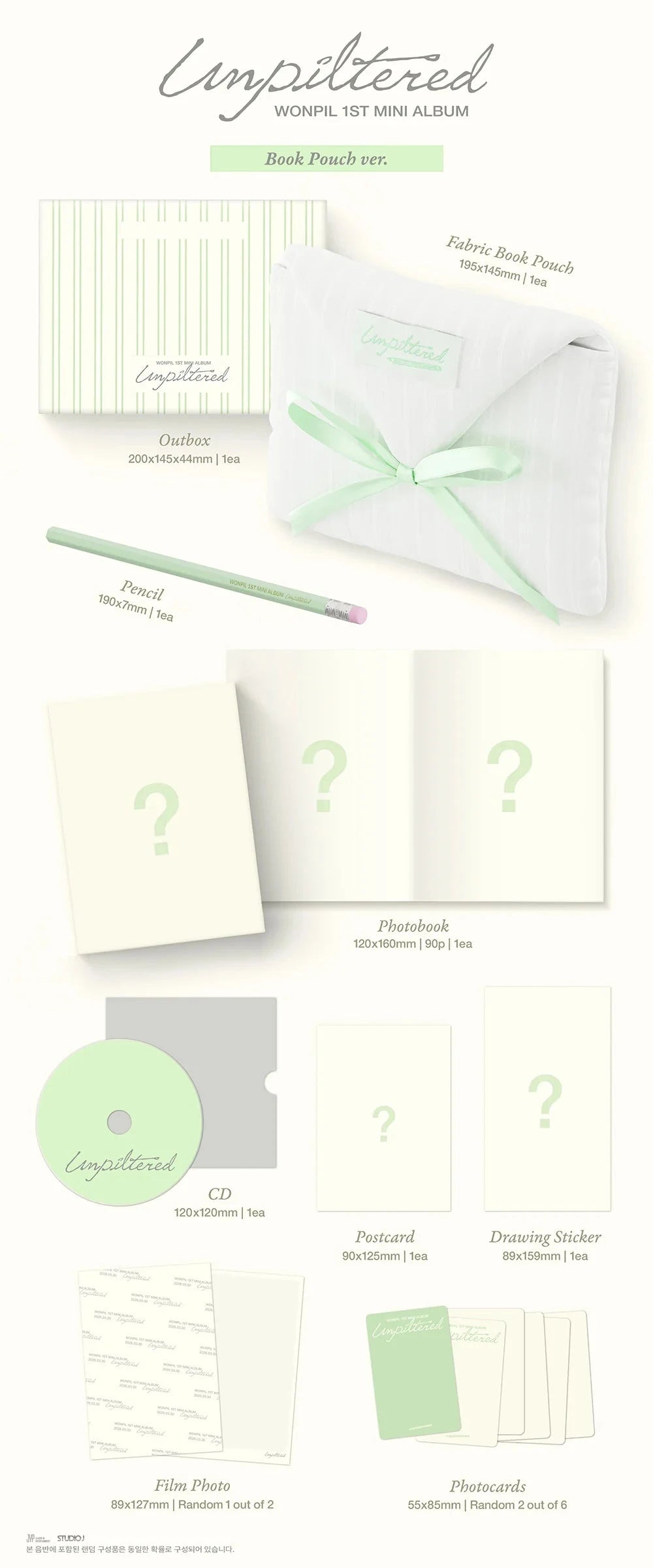 WONPIL (DAY6) - UNPILTERED (BOOK POUCH VER.) Nolae