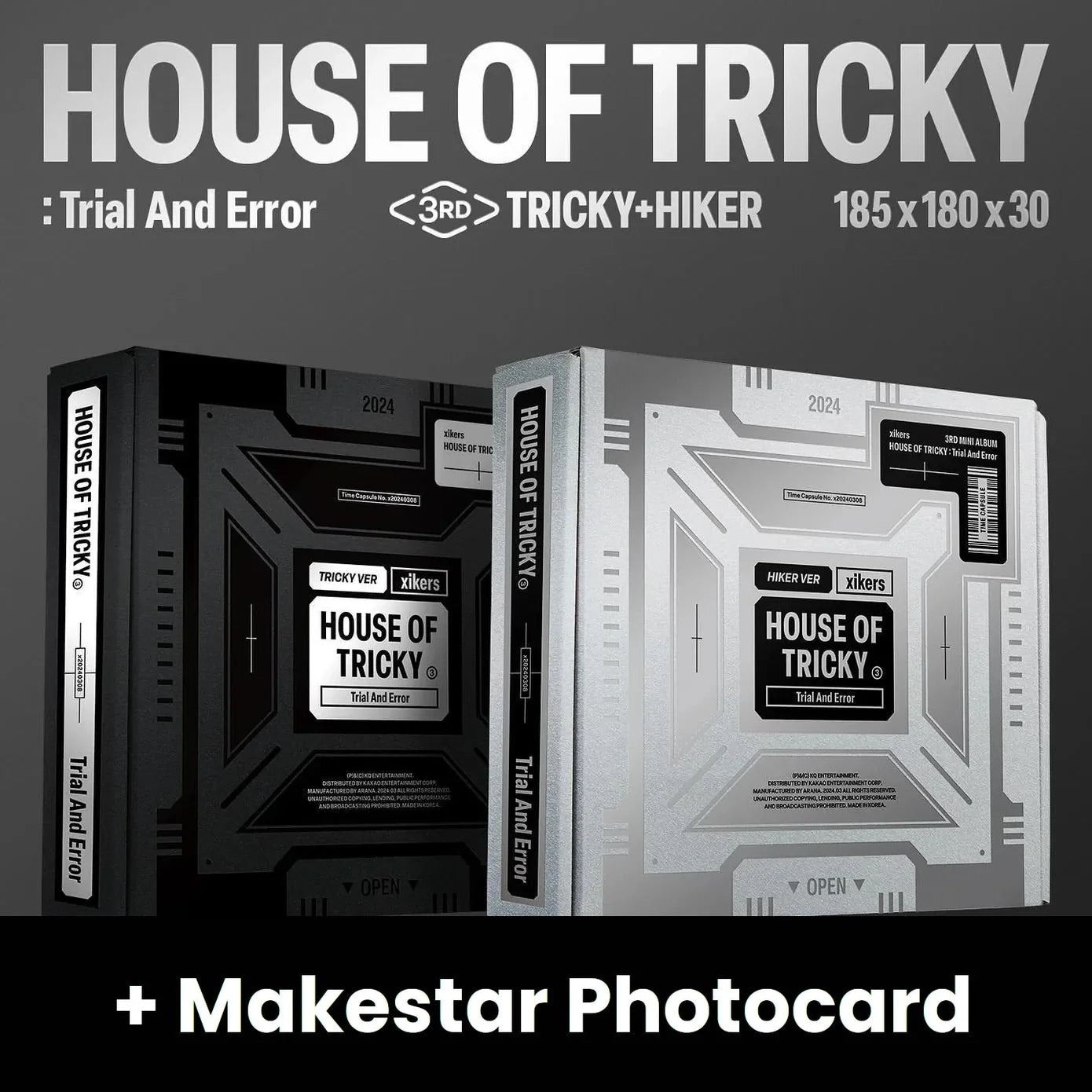 XIKERS - HOUSE OF TRICKY : TRIAL AND ERROR (3RD MINI ALBUM) + Makestar Photocard 2 Nolae