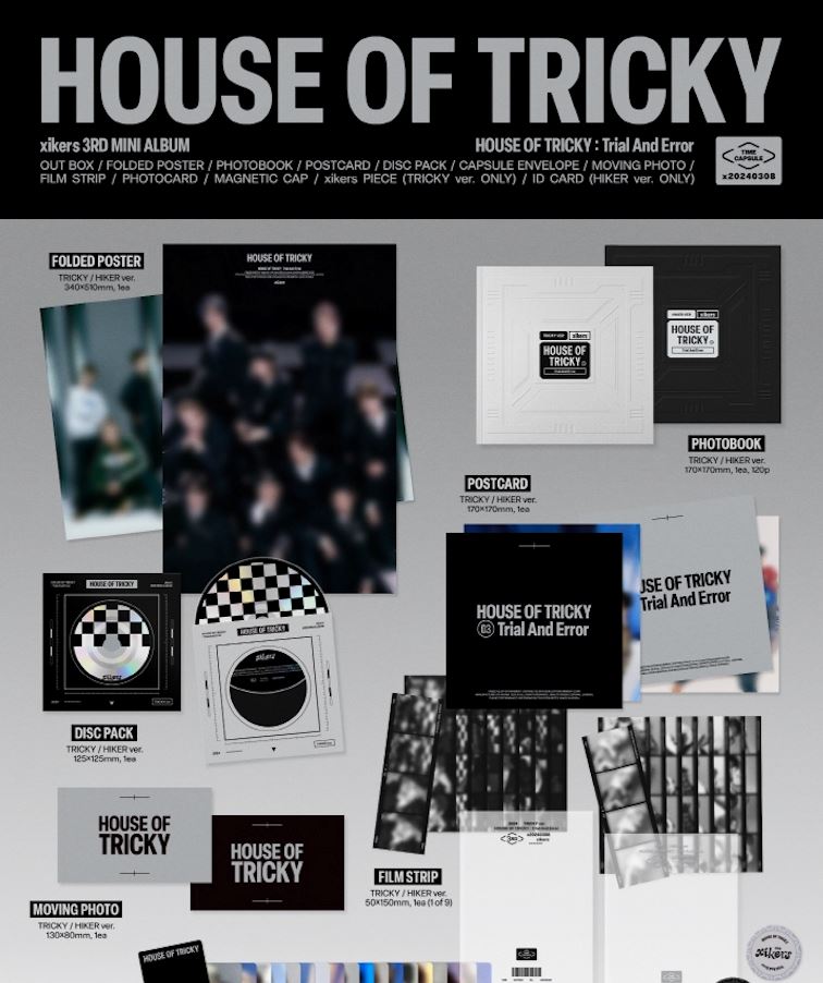 XIKERS - HOUSE OF TRICKY : TRIAL AND ERROR (3RD MINI ALBUM) + Makestar Photocard Nolae