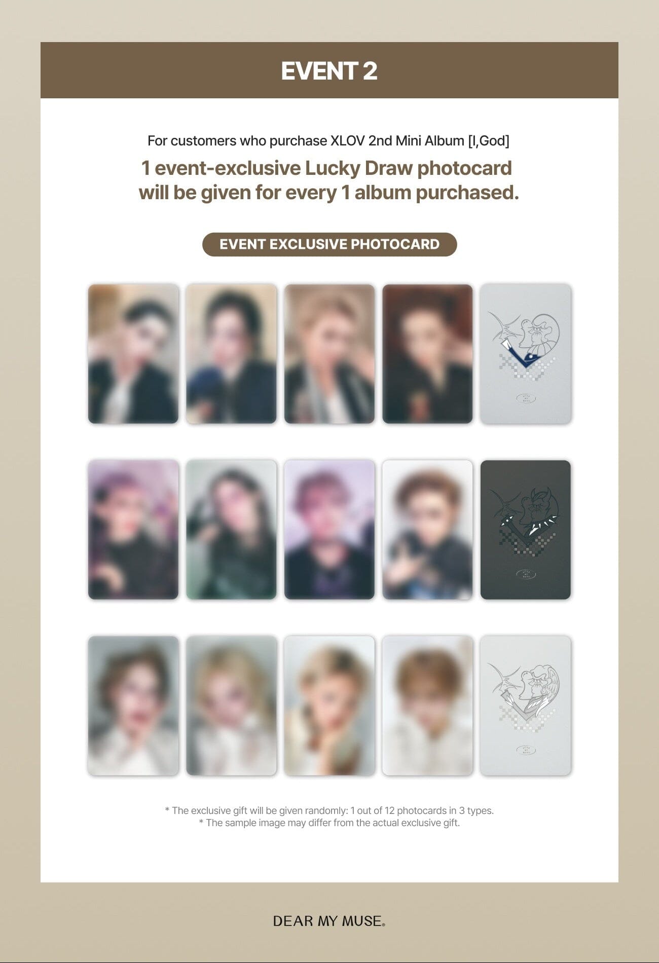 XLOV - I,GOD + Dear My Muse Lucky Draw Nolae