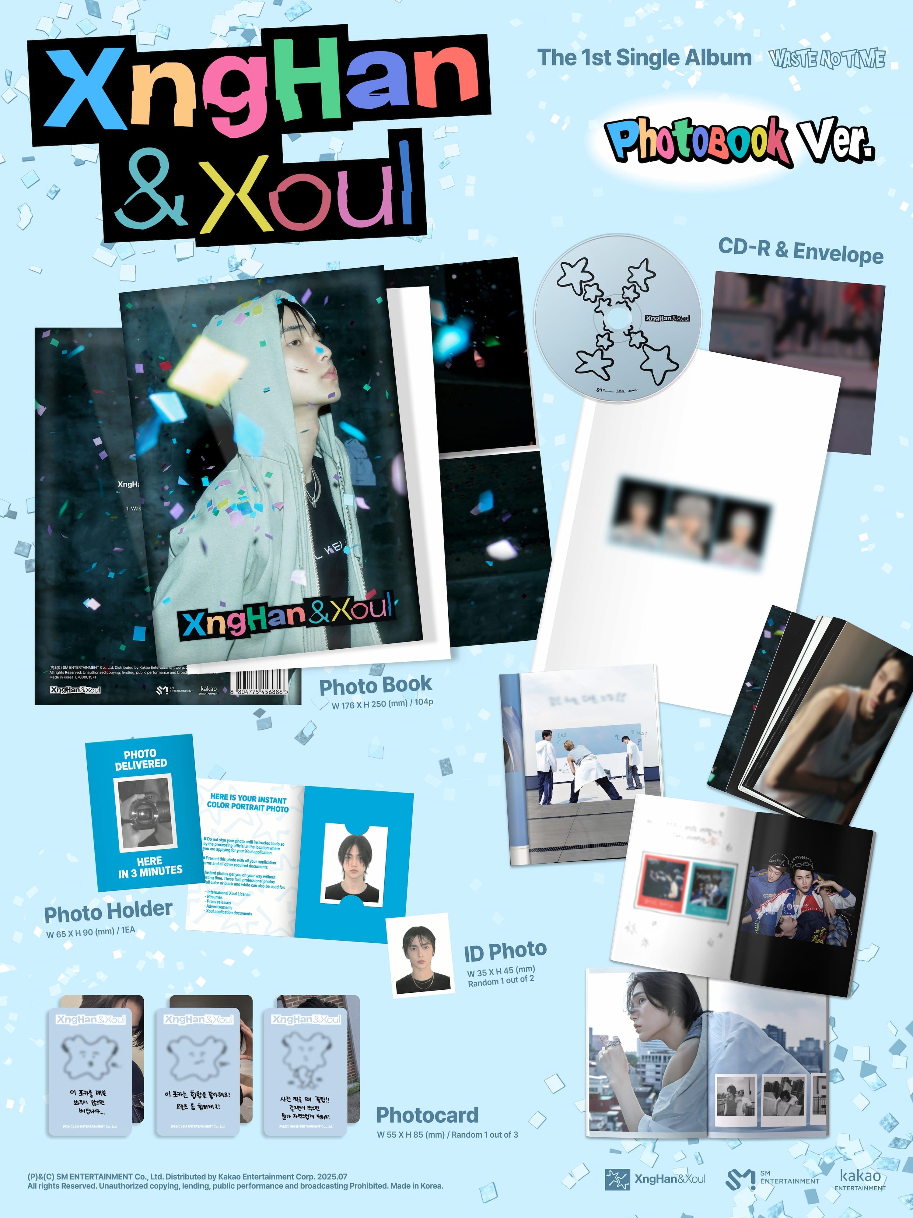 XNGHAN&XOUL - WASTE NO TIME (PHOTO BOOK VER.) + Soundwave Photocard