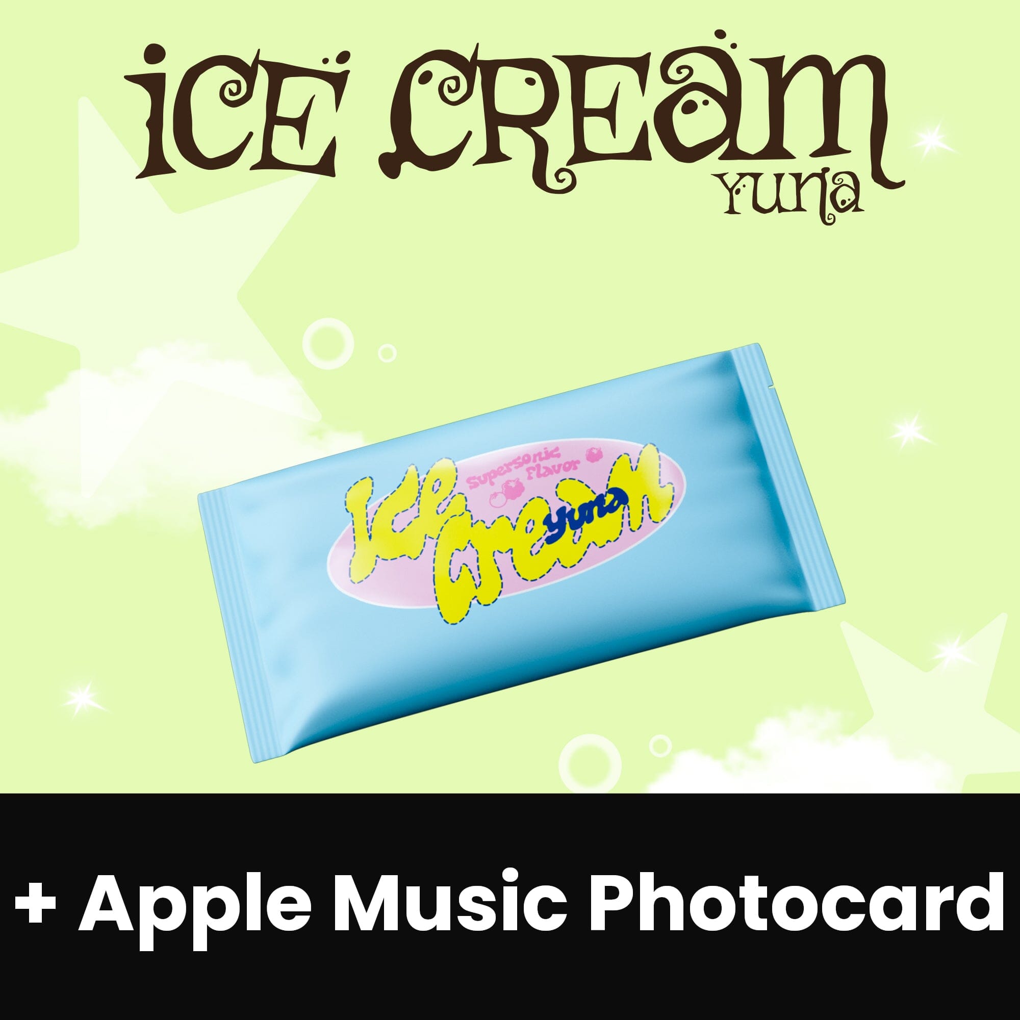 YUNA (ITZY) - ICE CREAM (ICE CREAM VER.) + Apple Music Photocard Nolae