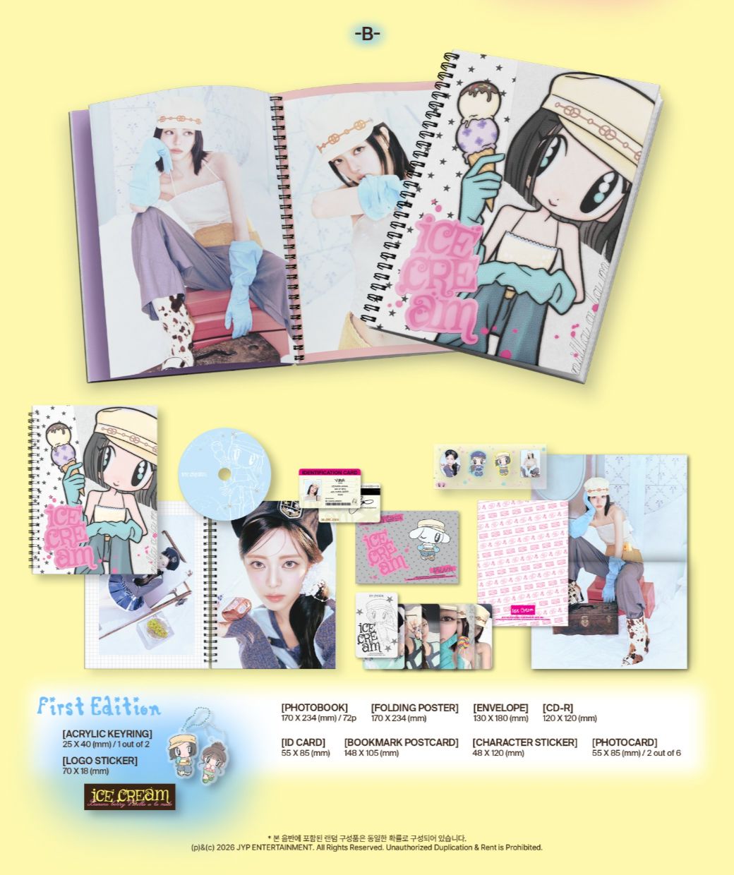 YUNA (ITZY) - ICE CREAM (PHOTOBOOK VER.) + Apple Music Photocard