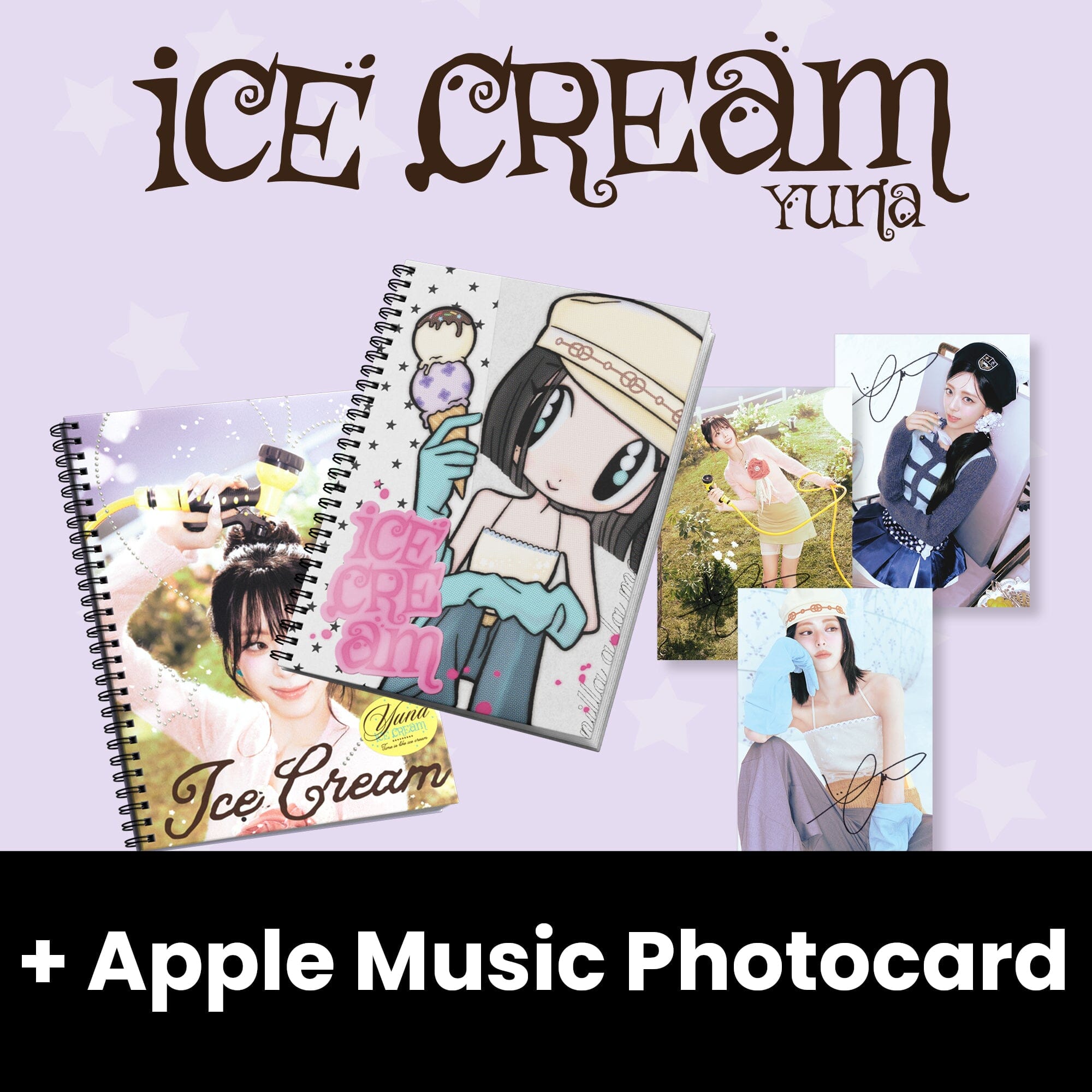 YUNA (ITZY) - ICE CREAM (PHOTOBOOK VER.) + Apple Music Photocard