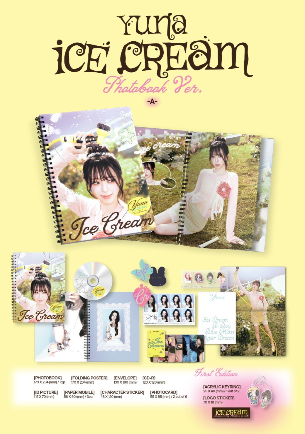 YUNA (ITZY) - ICE CREAM (PHOTOBOOK VER.) + Apple Music Photocard