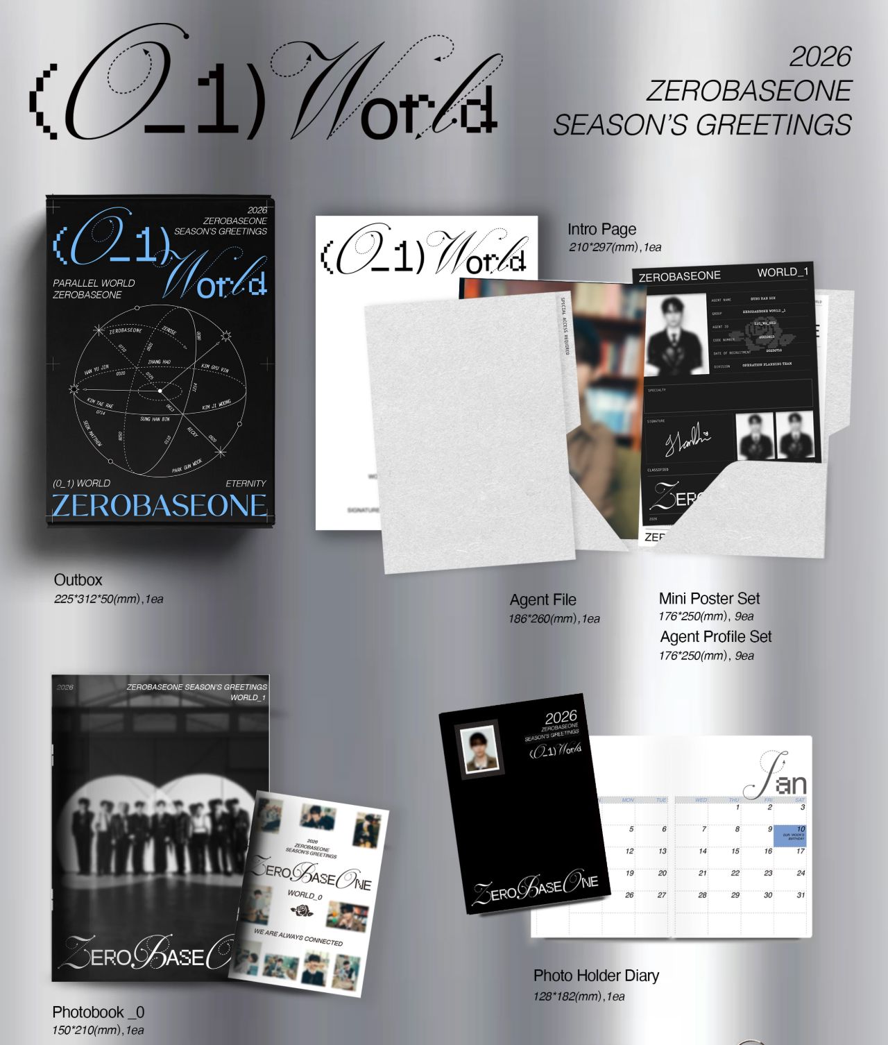 ZB1 - 2026 SEASON'S GREETINGS ((0_1) WORLD) + Apple Music Photocard Se