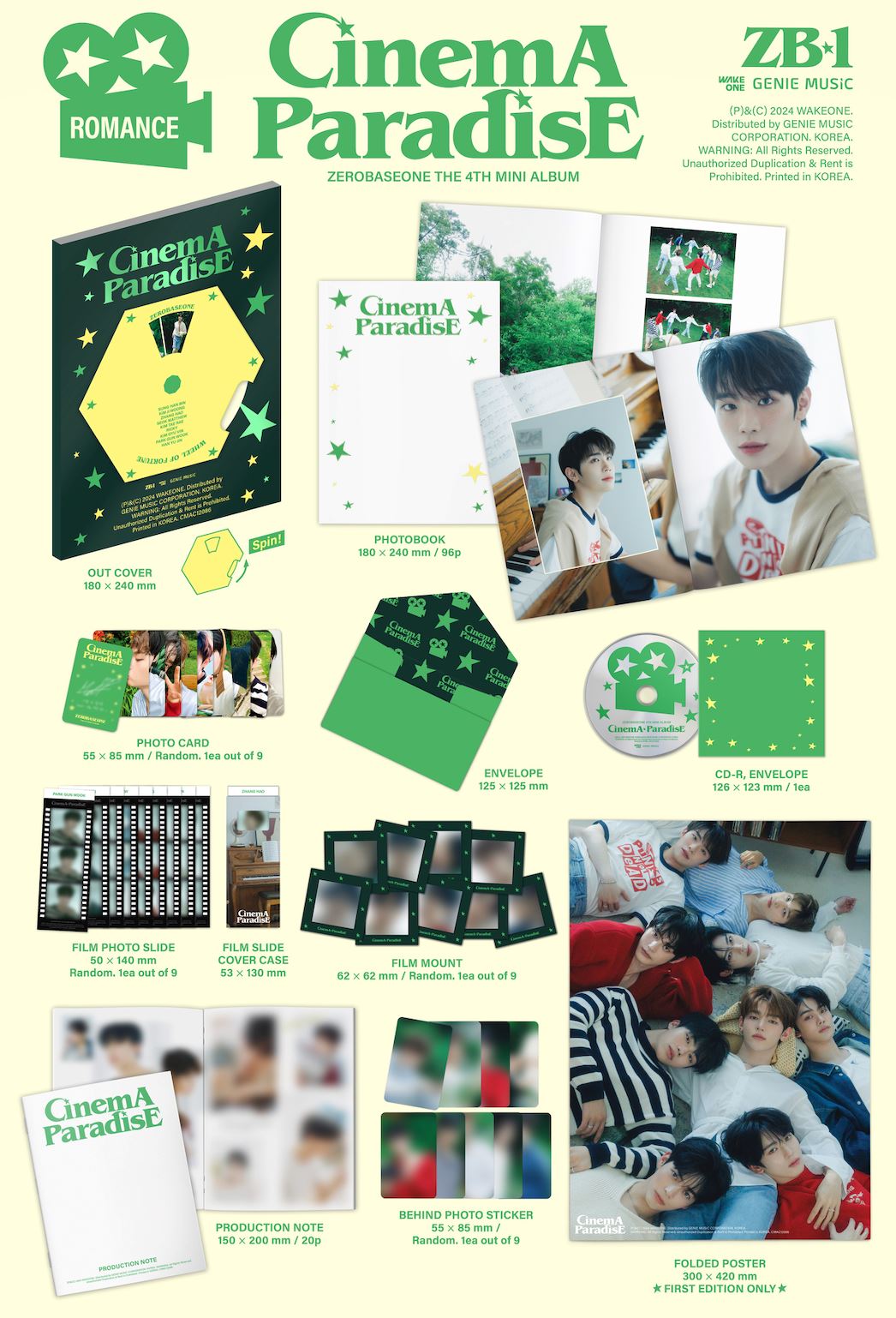 ZB1 - CINEMA PARADISE (THE 4TH MINI ALBUM) + Soundwave Photocard