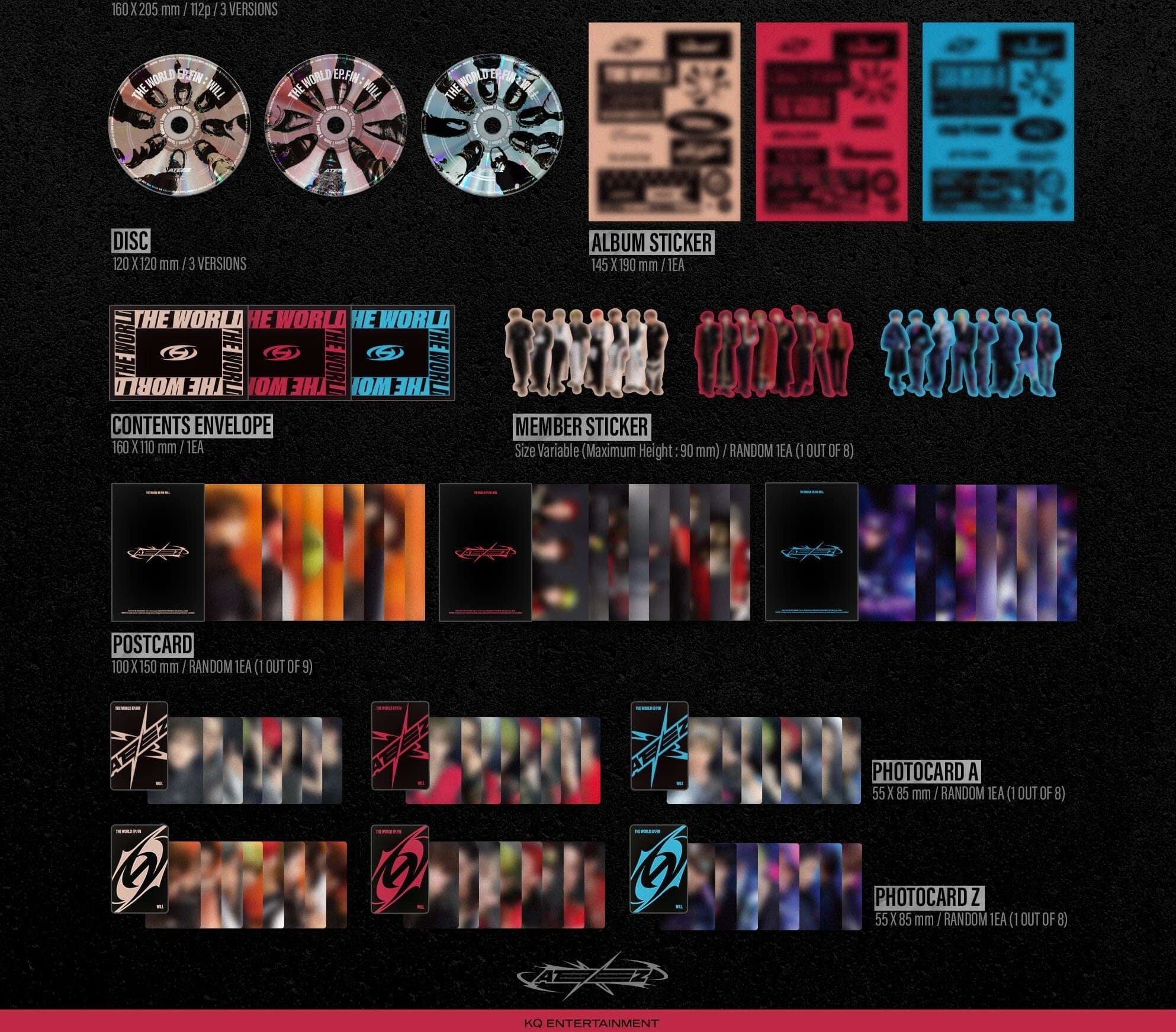ATEEZ - THE WORLD EP.FIN : WILL (2ND FULL ALBUM) + Makestar Photocard