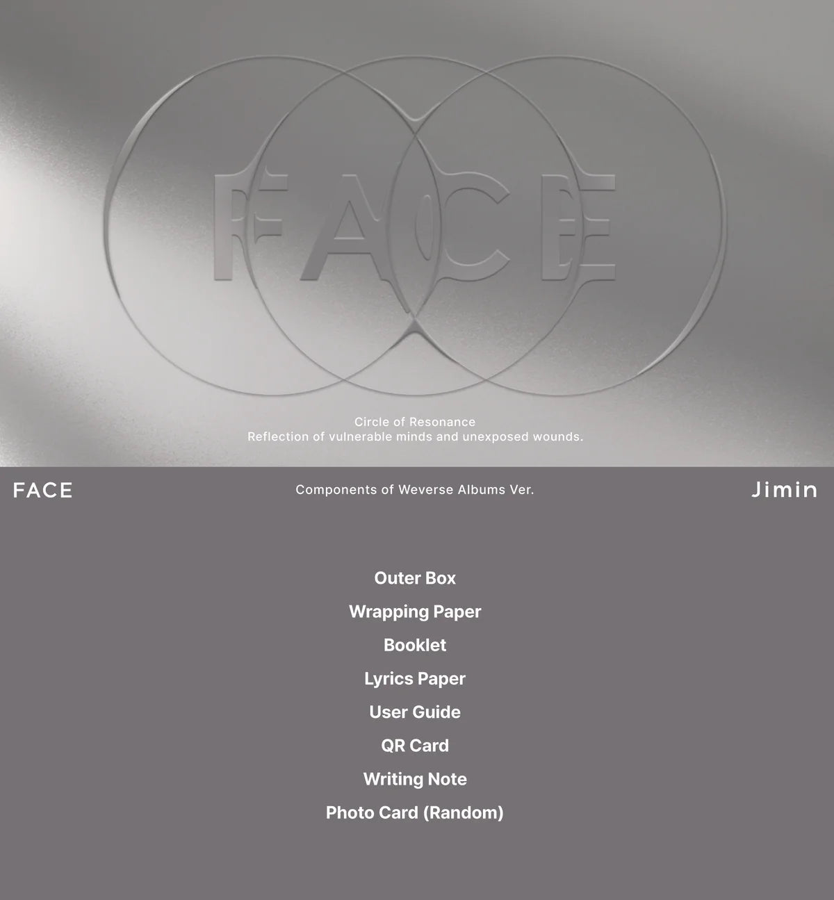 BTS JIMIN - FACE (1ST SOLO ALBUM) WeVerse Albums Ver. Nolae Kpop