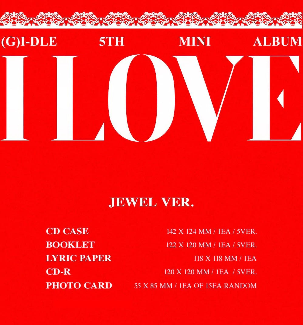 (G)I-DLE - I LOVE 5TH MINI ALBUM (JEWEL VER.) Nolae Kpop