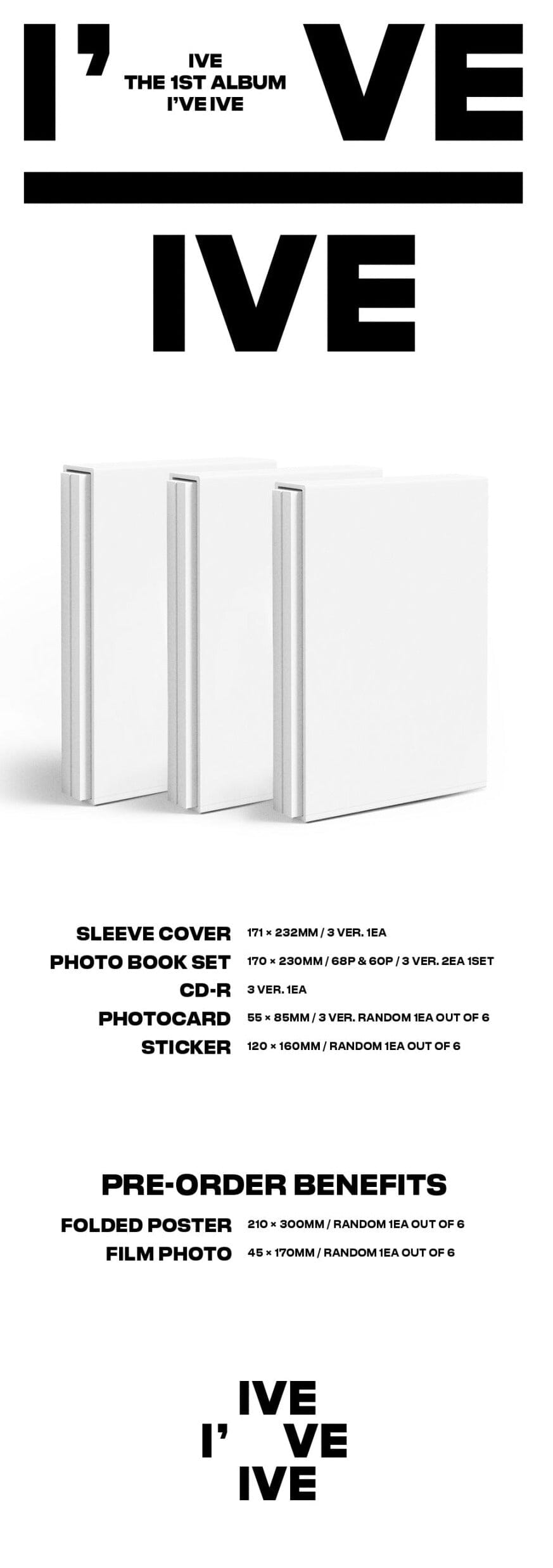 IVE - 1st album [I've IVE] (VER SET / JEWEL SET) + STARSHIP GIFT Nolae Kpop