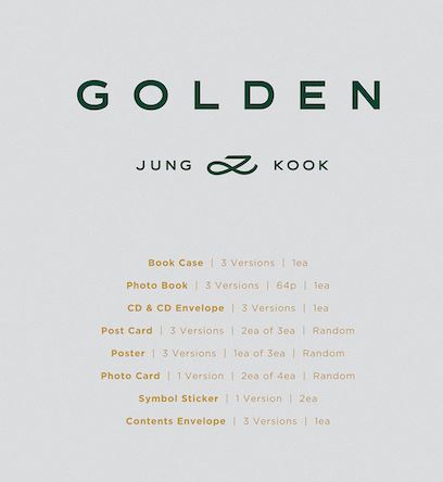 JUNGKOOK (BTS) - GOLDEN (1ST SOLO ALBUM) SET + Weverse Gift Nolae Kpop