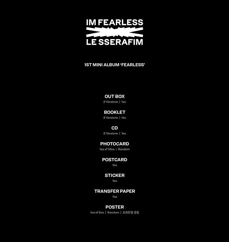 LE SSERAFIM - 1ST MINI [FEARLESS] Nolae Kpop