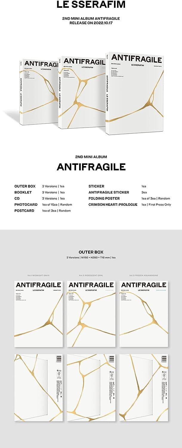 LE SSERAFIM - ANTIFRAGILE (2ND MINI ALBUM) Nolae Kpop