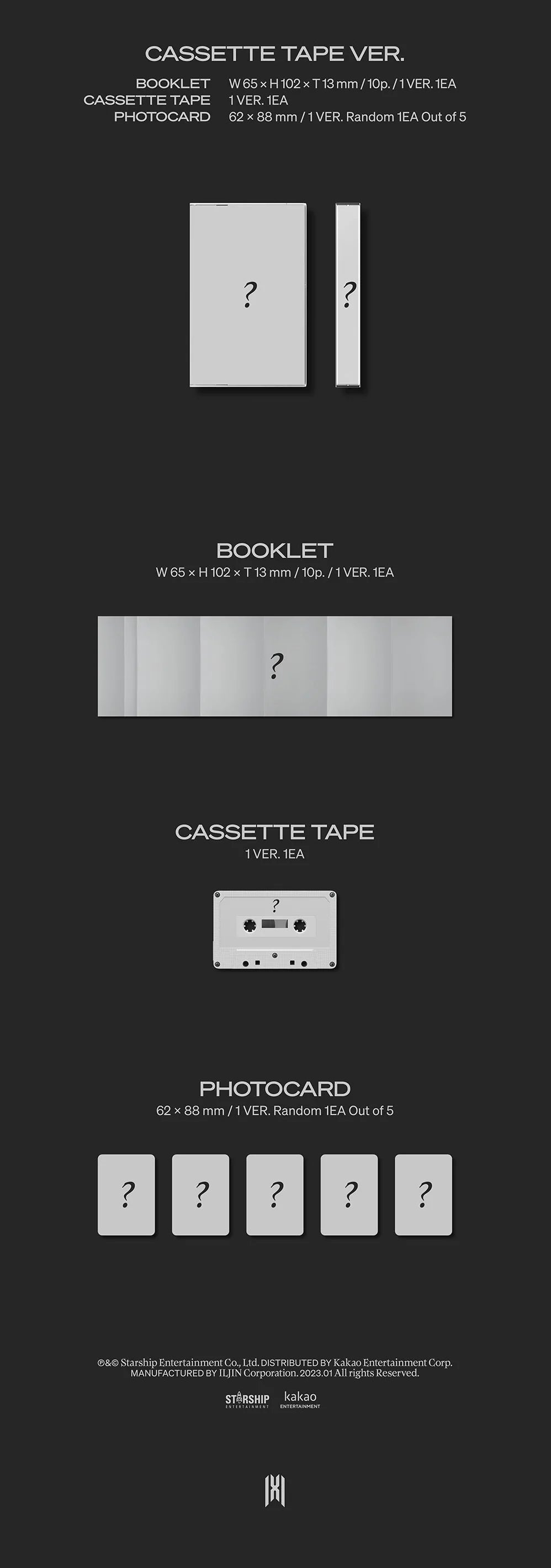 MONSTA X - REASON (KIT + CASSETTE VER.) Nolae Kpop