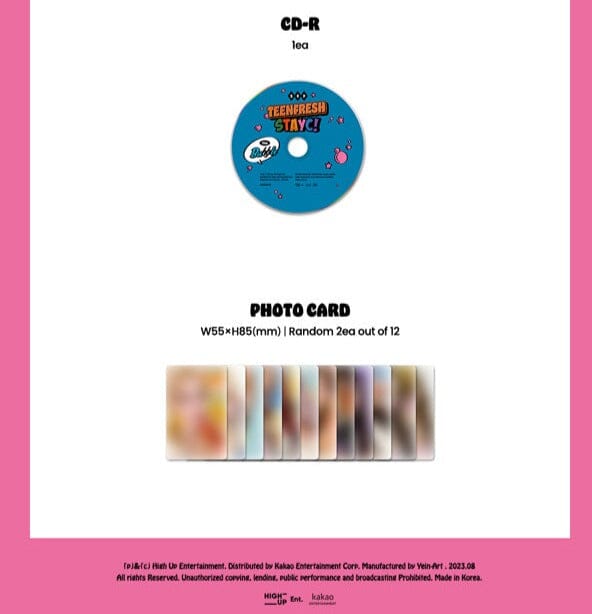 STAYC - TEENFRESH (Digipak Ver.) Set + Weverse Gift Nolae Kpop