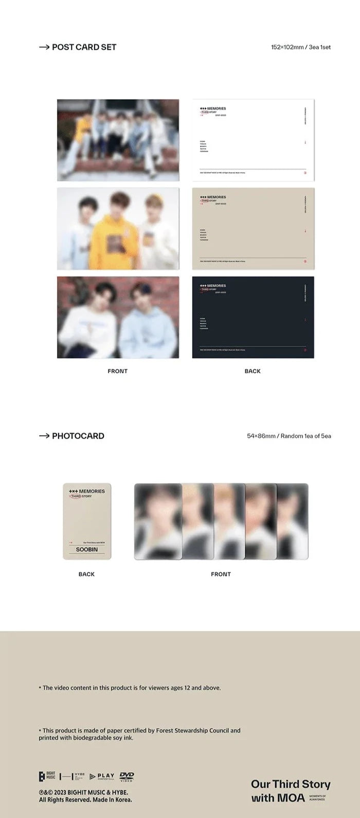 TXT - MEMORIES THIRD STORY DVD (WEVERSE GIFT VER.) Nolae Kpop