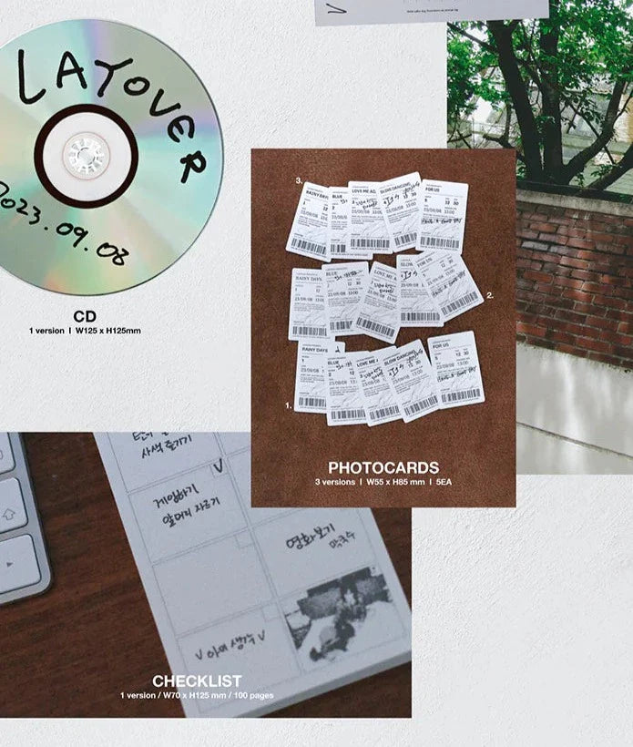 V (BTS) - LAYO(V)ER (1ST SOLO ALBUM) + Weverse Gift Nolae Kpop