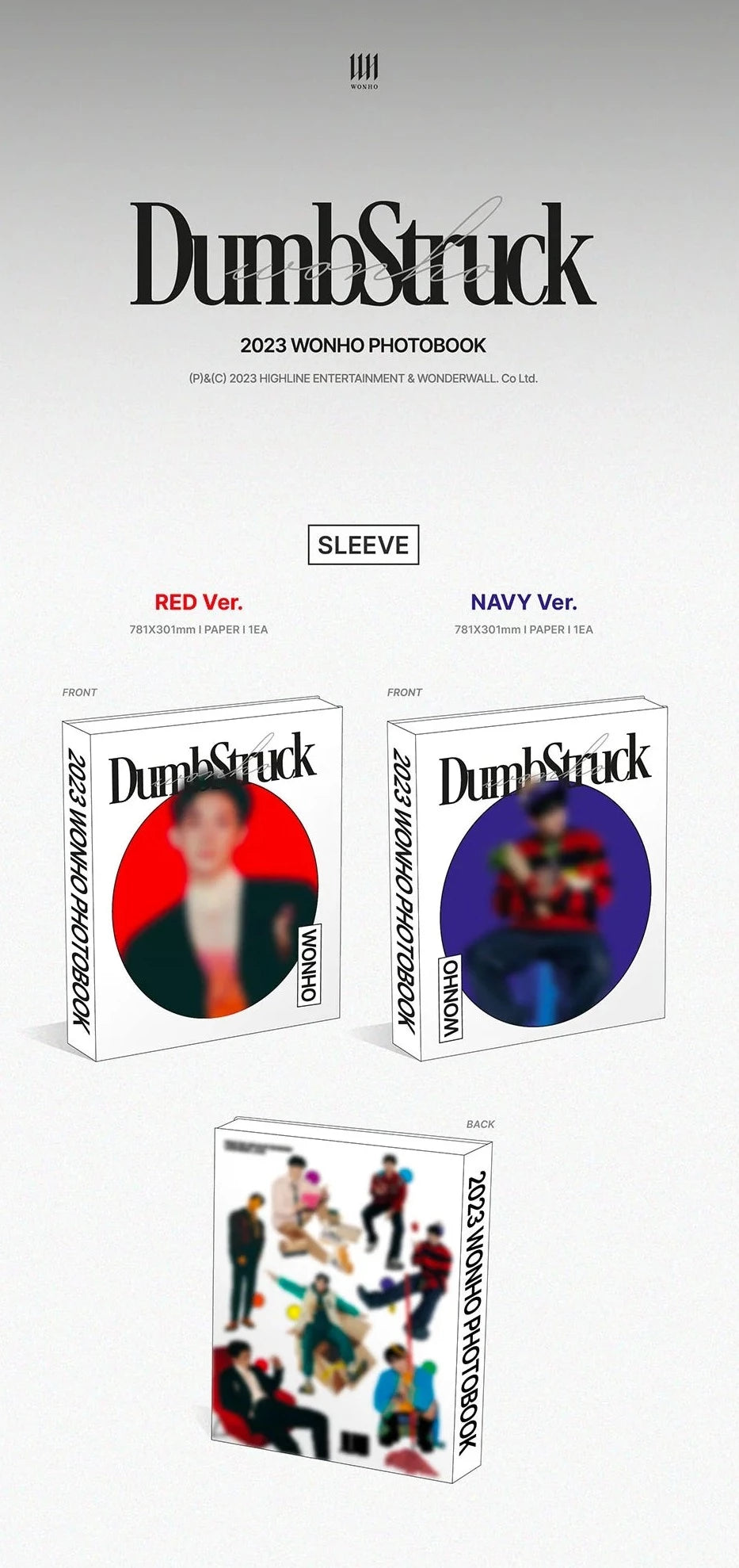 WONHO - 2023 WONHO PHOTOBOOK 'DUMBSTRUCK' Nolae Kpop