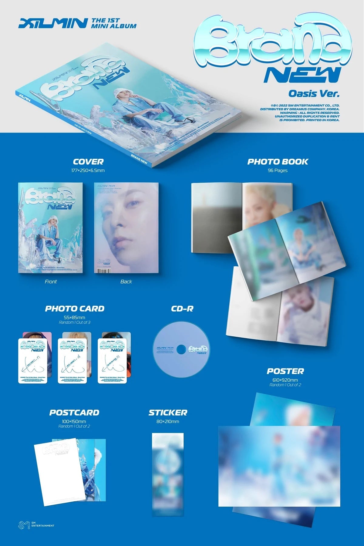 XIUMIN - BRAND NEW (PHOTOBOOK VER.) 1ST MINI ALBUM Nolae Kpop